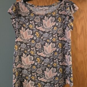 LOFT Multicolor Floral Blouse